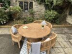 Teak Garden Furniture Round Table benches