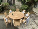 Teak Garden Furniture rounf table 8 chairs