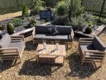 Teak Garden Sofa Set with Coffee Table