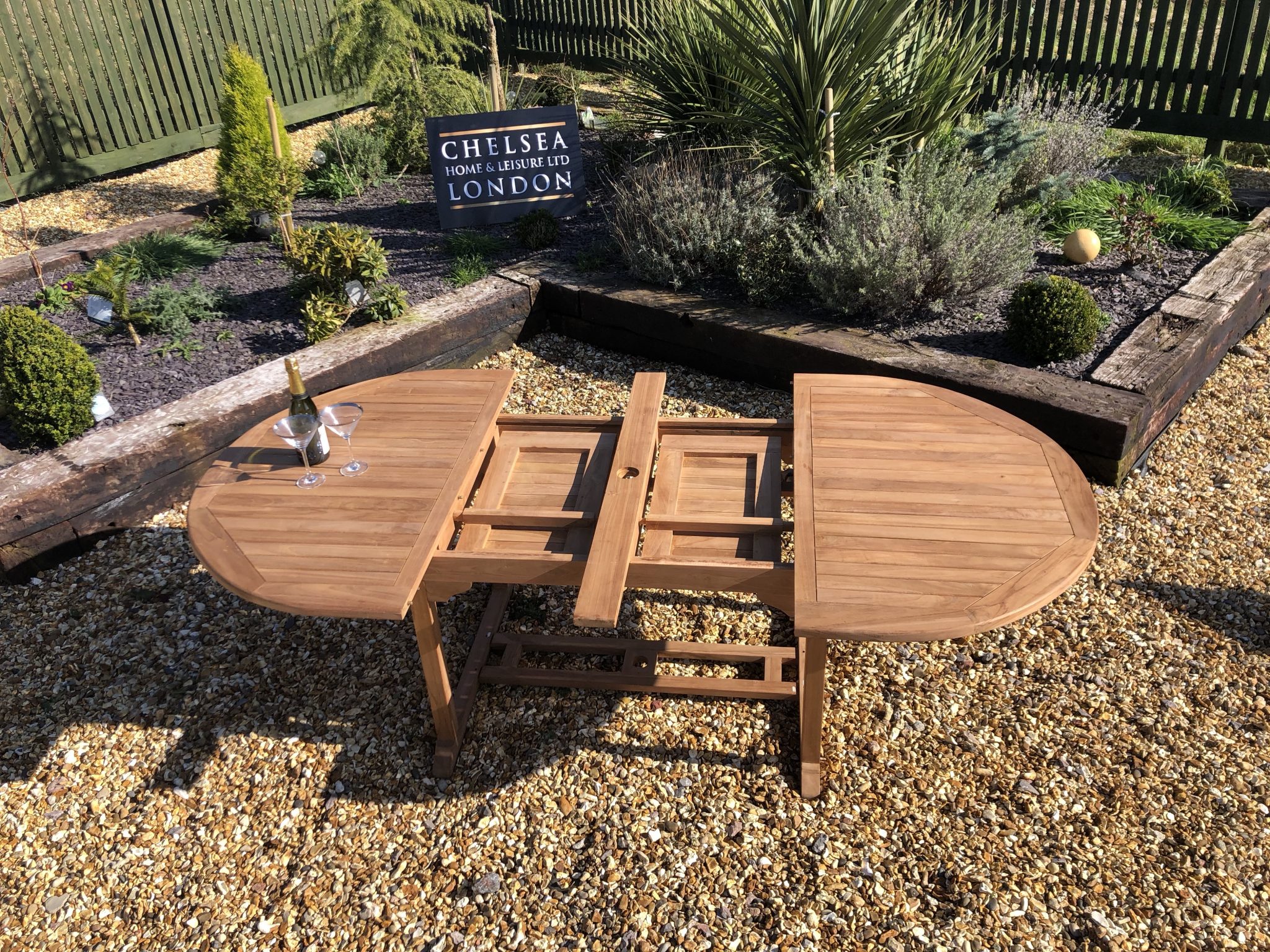 Teak Outdoor Extending Table 160 230cm Teak Garden Furniture Outlet