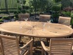 oval teak garden furniture table