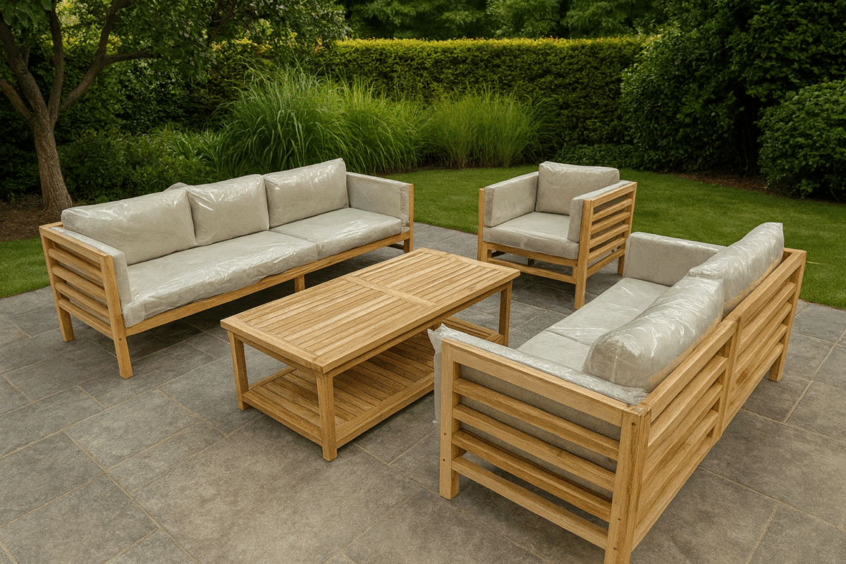 teak sofa set