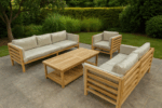 teak sofa set