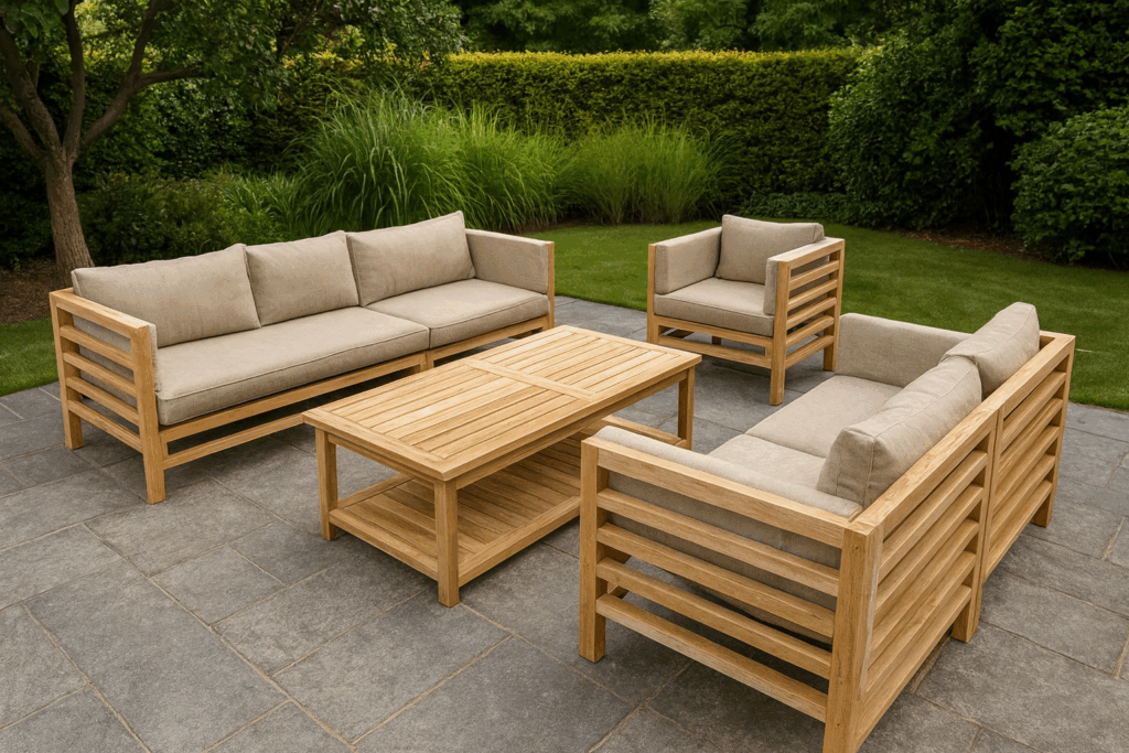 teak sofa set