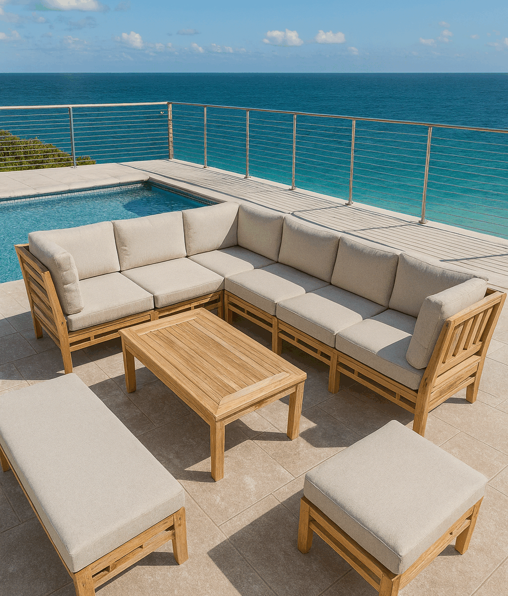 teak sofa set