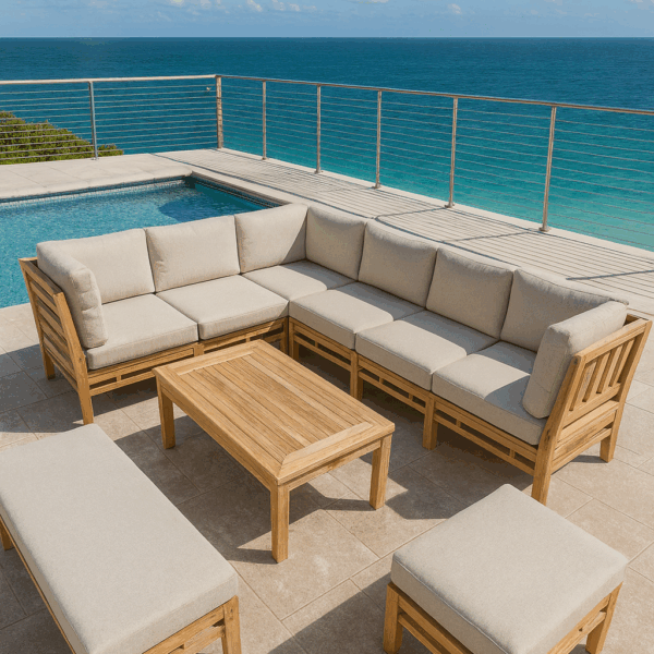 teak sofa set