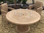 swirl table stacked chairs