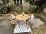 Teak Garden furniture round Folding bench