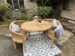 Teak garden Furniture round folding 2 benches
