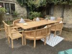 Teak Garden Furniture 16 Seater Rectangle set