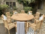 Teak Garden Furniture Round Table set with 10 chairs