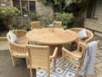 Teak Garden Furniture Round Table 12 Seater