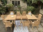 Teak Garden furniture Extending large set