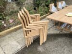 Teak Garden furniture Stacking chairs Rec table