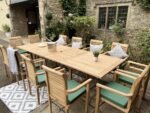 Teak garden Furniture 12 seater extending set cu
