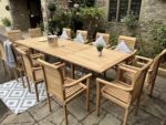 Teak garden furniture 12 Seater 3m long table set