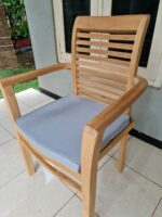 Teak stacking chair