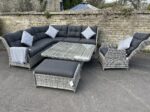 rattan sofa set drop down