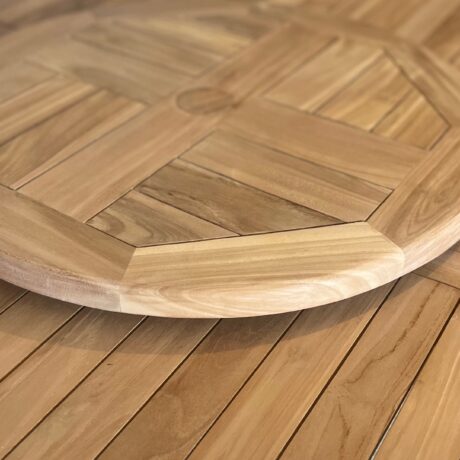 Rattan Garden Furniture Round Garden Table Set - Teak Garden Furniture