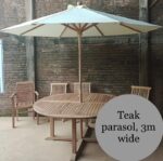 Teak Parasol Premium Range 3M