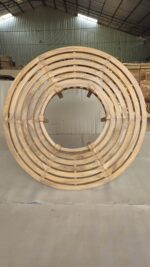 teak round bench