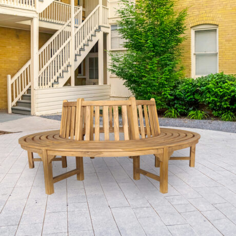 Rattan Garden Furniture Round Garden Table Set - Teak Garden Furniture