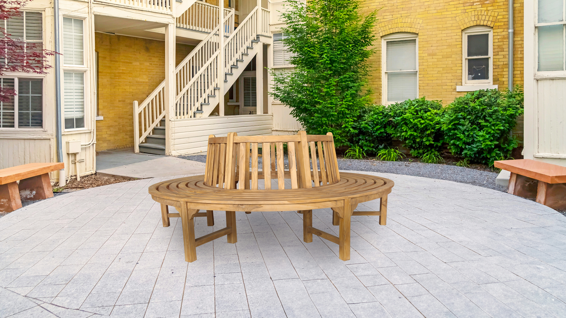 Teak Garden Tree Seat Large Teak Garden Furniture Outlet