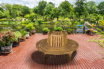 Teak seat for garden furniture