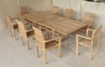 teak extending rectangle