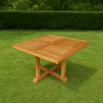 square teak table