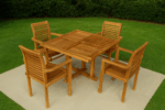 square teak table