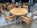 teak folding table with 4 chairs