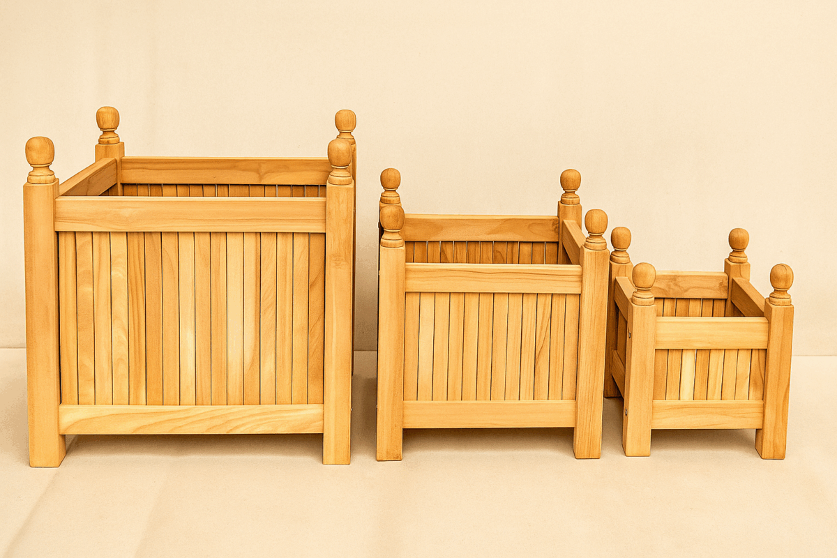 Deluxe Teak wood plant pot planter