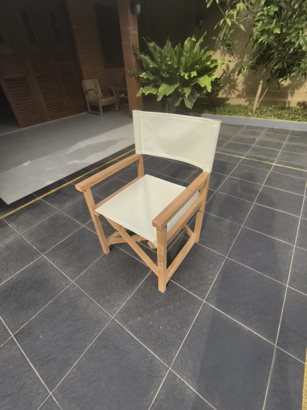 teak directors side chair