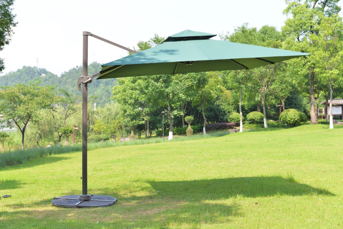 3x3m rotation parasol green