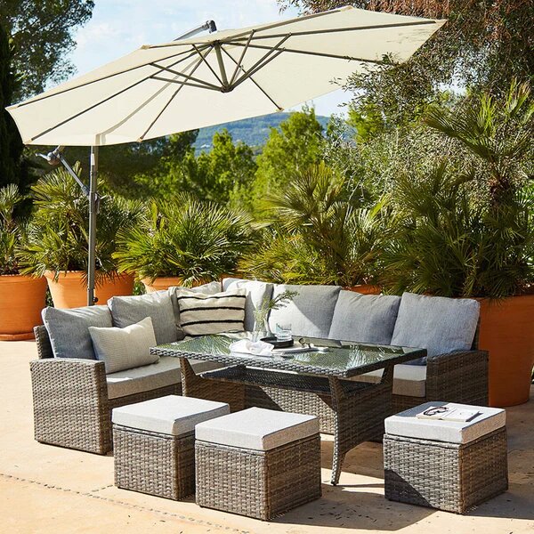 ASTON GLASS TOP GREY SET PARASOL 2 2 600x