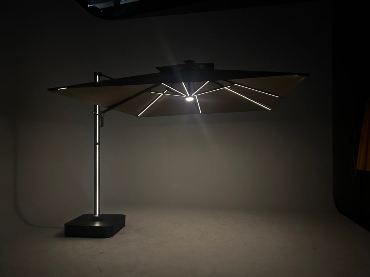 led cantilever parasol 3m
