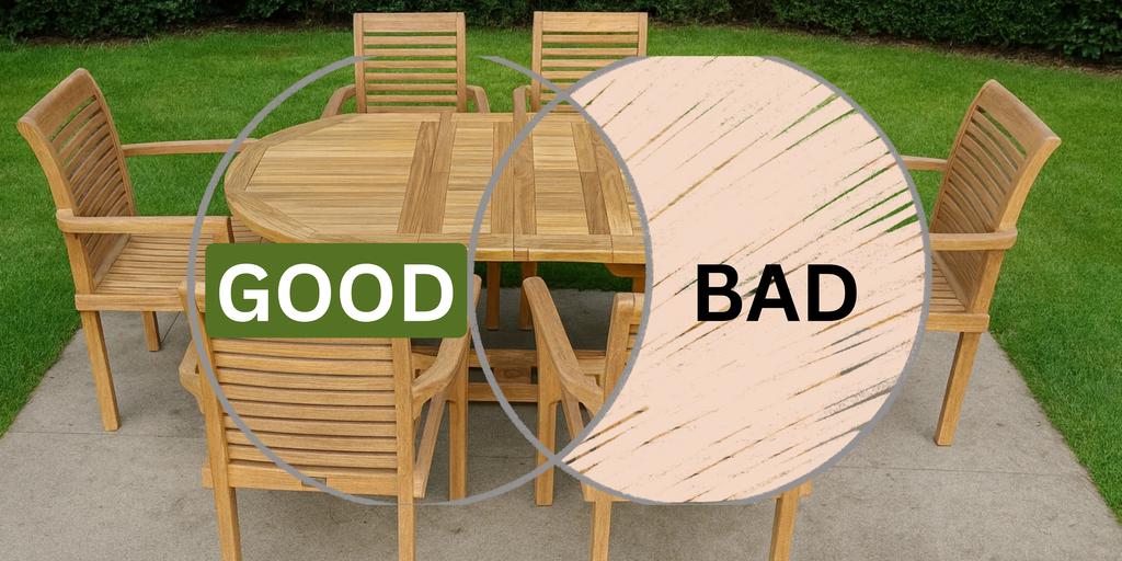 good vs bad teak garden furniture